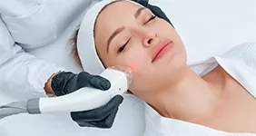 Gentle laser toning session for under-eye pigmentation at VK Allure Chennai