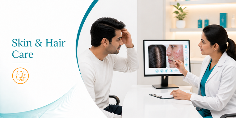 Dermatology consultation for skin and hair concerns near Anna Nagar Chennai at VK Allure Dermaclinic Kilpauk