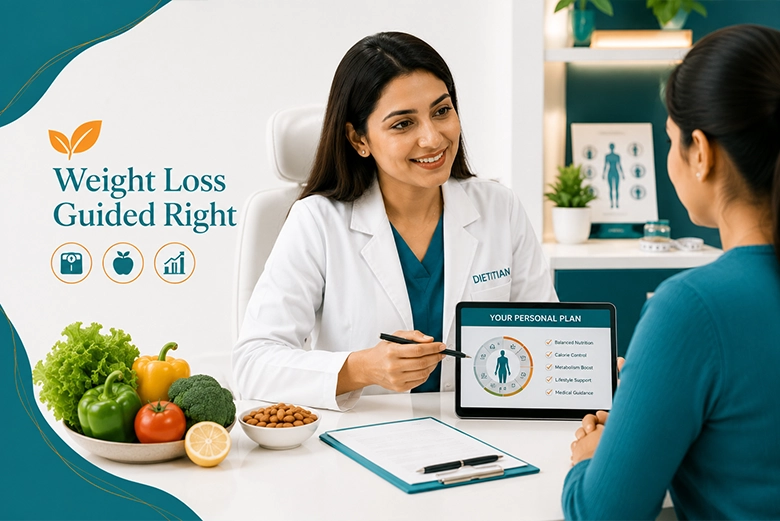 Dietitian-led medical weight loss consultation at VK Allure Dermaclinic Chennai