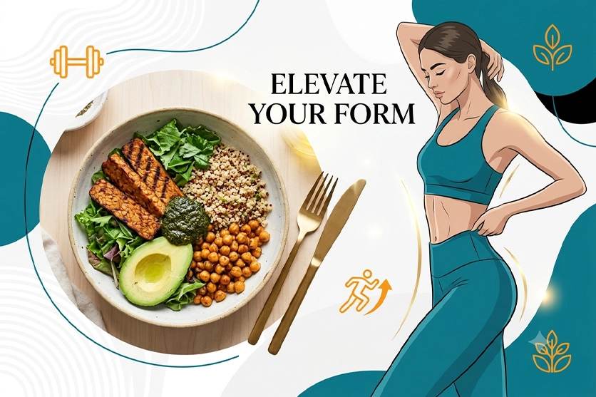 High protein vegetarian meal supporting weight loss and body contouring outcomes