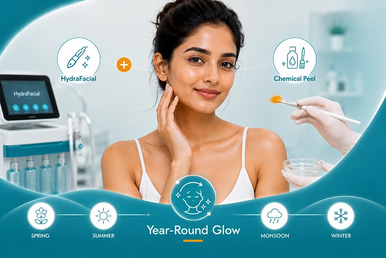 Combining HydraFacial and chemical peel into a year-round glow routine at a Chennai clinic