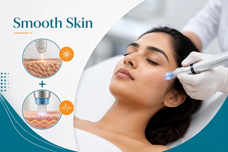 Fractional laser and RF microneedling for acne scar treatment on Indian skin in Chennai