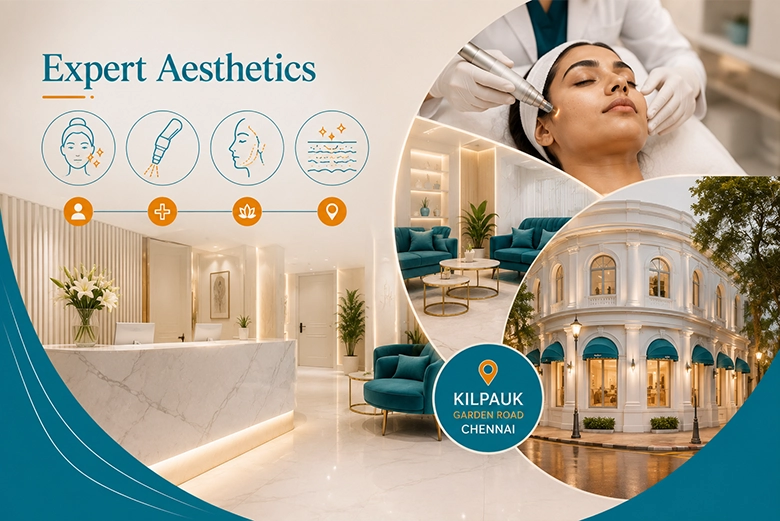 VK Allure Dermaclinic medical aesthetics clinic at the Kilpauk branch on Kilpauk Garden Road Chennai