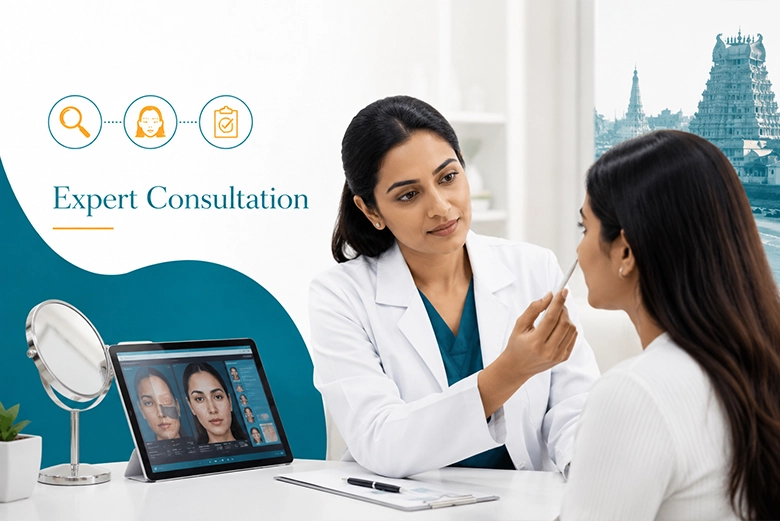 Dermatologist consultation at a skin clinic in Kilpauk Chennai before starting treatment