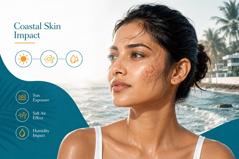 How ECR coastal sun, salt air and humidity affect skin for Uthandi residents in Chennai