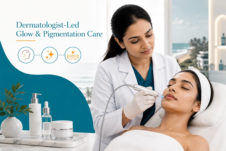 Dermatologist-led pigmentation and glow treatment at a skin clinic in Uthandi ECR Chennai
