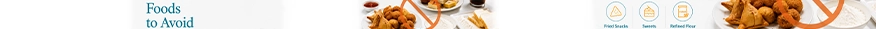 Foods to avoid on a 1000 calorie diet plan — fried snacks sweets refined flour